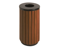 Buitenafvalbak 40 liter (houtlook, zwart)