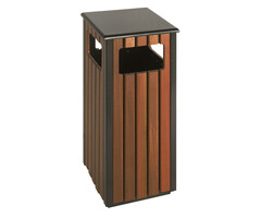 Buitenafvalbak 36 liter (houtlook, zwart)