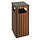 Buitenafvalbak 36 liter (houtlook, zwart)
