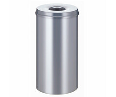 Vlamdovende papierbak 50 liter zilver
