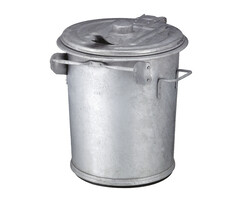 Staalverzinkte afvalbak 70 liter verzinkt