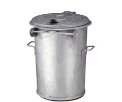 Staalverzinkte afvalbak 90 liter verzinkt