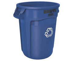Rubbermaid Ronde Brute container 121,1 liter (blauw, recyclingsymbool)