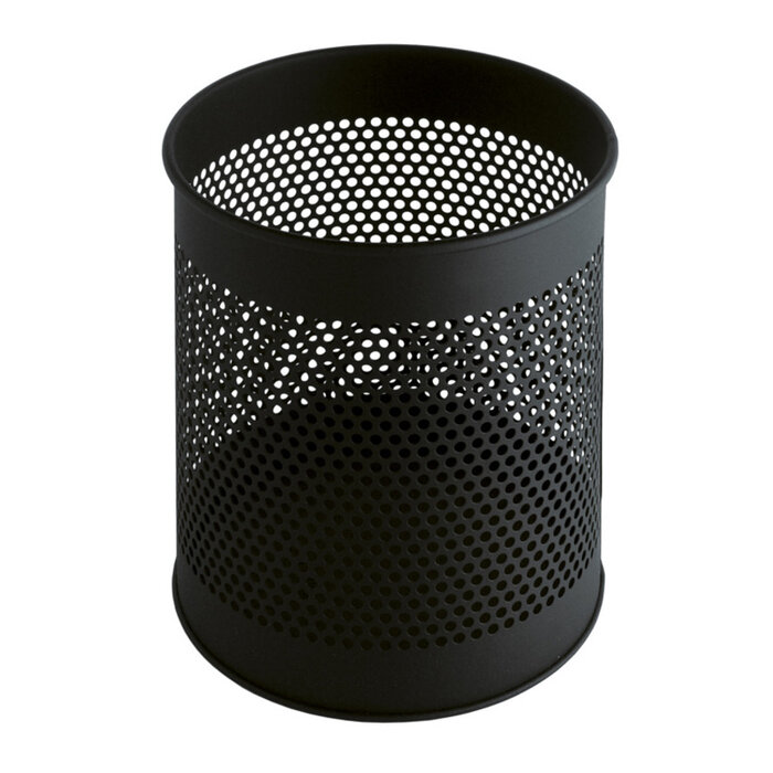 Geperforeerde papierbak 15 liter zwart