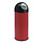 Afvalbak met pushdeksel en binnenemmer 55 liter (rood, zwart)