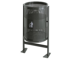 Afvalbak 60 liter op statief grafiet