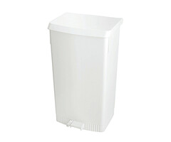 Pedaalemmer met zakhouder wit