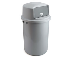 Kunststof afvalbak met klapdeksel 126 liter grijs