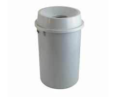 Kunststof afvalbak met open top 90 liter grijs