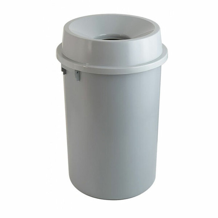 Kunststof afvalbak met open top 90 liter grijs