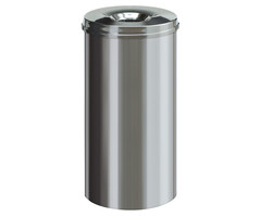 Vlamdovende papierbak 50 liter RVS