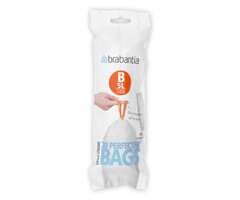 Brabantia PerfectFit Afvalzak met trekbandsluiting 5-7 liter (B) wit