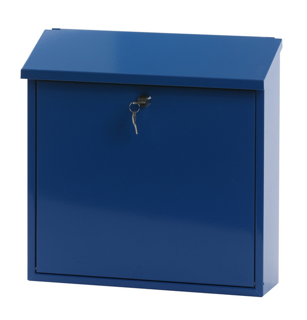 Wandbrievenbus Malagan blauw