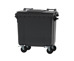 Container 770 liter vlak deksel grijs
