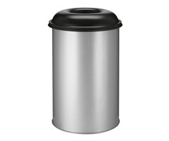 Vlamdovende papierbak 200 liter (aluminiumgrijs, zwart)