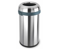 Simplehuman Afvalbak Bullet Open Top 60 liter mat RVS