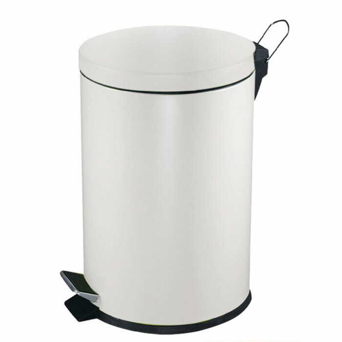 Pedaalemmer 5 liter wit