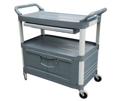 Rubbermaid Materiaalwagen X-tra met lade en kast grijs