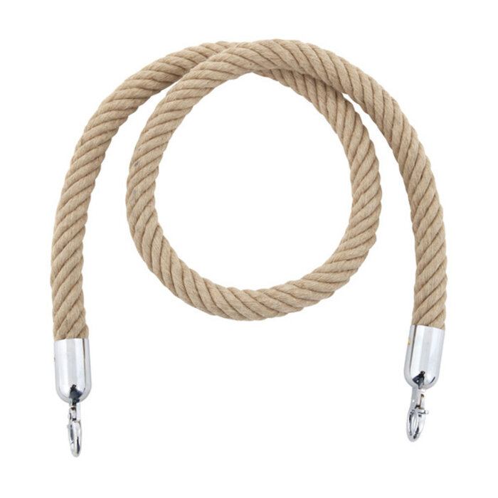 A-Select Koord van henneptouw (naturel, verchroomd)