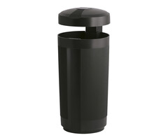 Buitenafvalbak met afdak 50 liter zwart