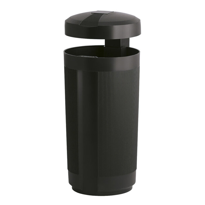 Buitenafvalbak met afdak 50 liter zwart