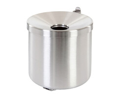 Vlamdovende wandasbak RVS