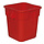 Vierkante Brute container 106 liter rood