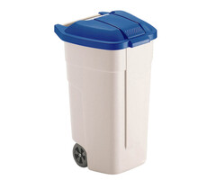 Mobiele container 110 liter (beige, blauw)
