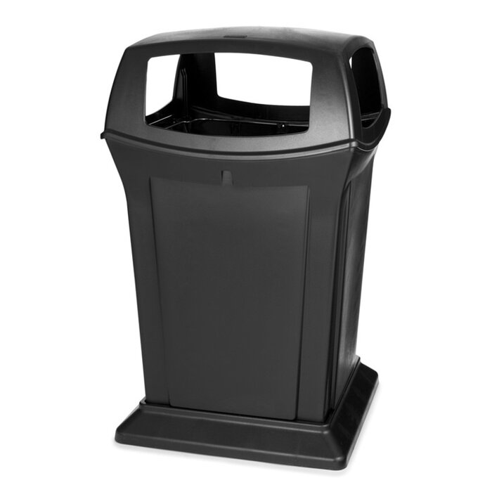 Rubbermaid Ranger container met 4 openingen zwart
