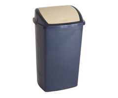 Afvalbak met Swing deksel 50 liter (blauw, crème)