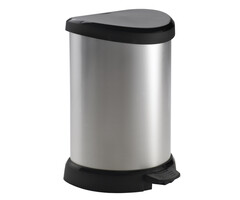 Curver Pedaalemmer Decobin 15 liter (zilver, zwart)