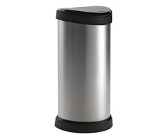 Curver Push Bin Decobin 40 liter (zilver, zwart)