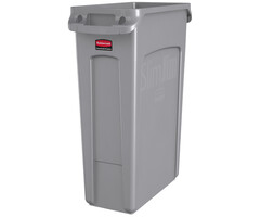 Rubbermaid Slim Jim met luchtsleuven 87 liter grijs