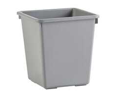 Vierkant tapse papierbak 27 liter grijs