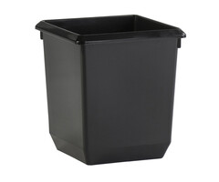 Vierkant tapse papierbak 21 liter zwart