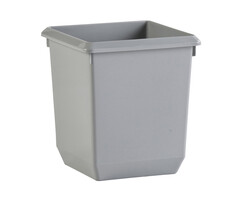 Vierkant tapse papierbak 21 liter grijs