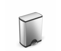 Simplehuman Afvalemmer Classic 50 liter mat RVS