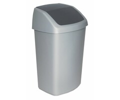 Curver Swing afvalbak 50 liter (zilver, antraciet)