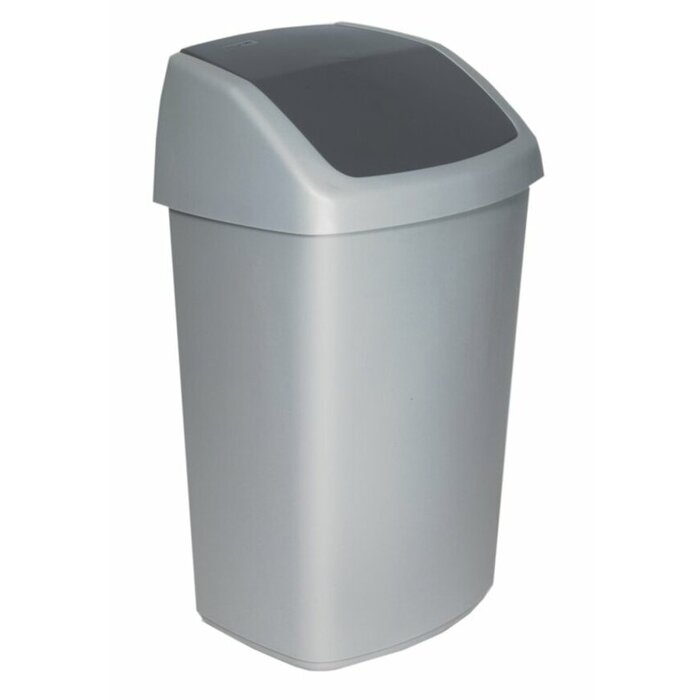 Curver Swing afvalbak 50 liter (zilver, antraciet)