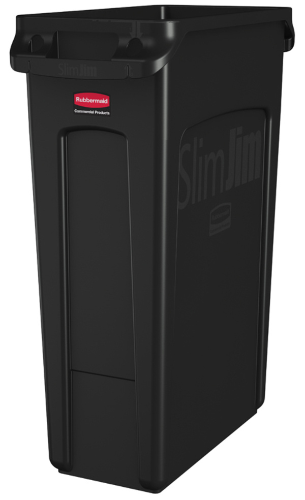 Rubbermaid Slim Jim met luchtsleuven 87 liter zwart