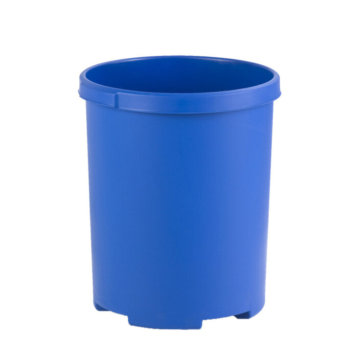 Ronde papierbak 50 liter blauw