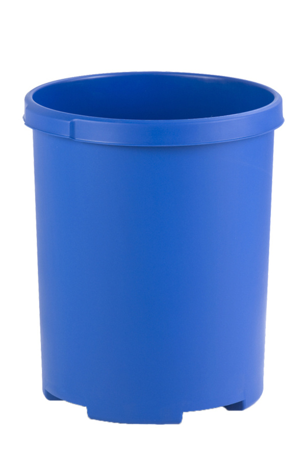 Ronde papierbak 50 liter blauw