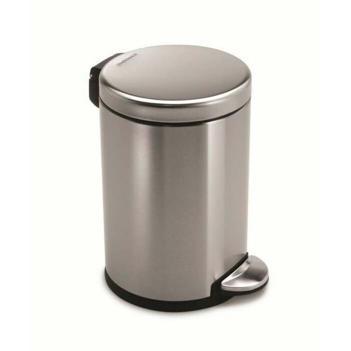 Simplehuman Pedaalemmer Round 4,5 liter mat RVS