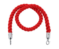 A-Select Koord van henneptouw (rood, verchroomd)