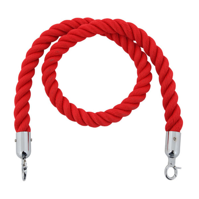 A-Select Koord van henneptouw (rood, verchroomd)