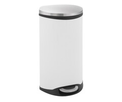 EKO Shell Bin pedaalemmer 30 liter (wit, mat RVS)