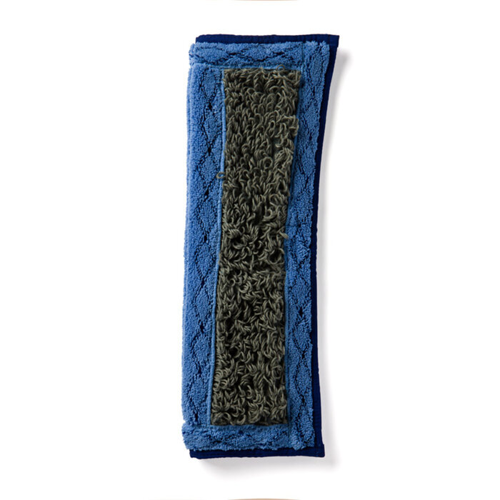 Rubbermaid Dubbelzijdige microvezelmop voor ruwe oppervlakken (blauw, grijs)