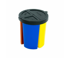 A-Select Eco Bin recycling set (zwart, geel, bruin, blauw)