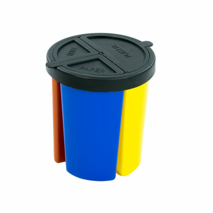 A-Select Eco Bin recycling set (zwart, geel, bruin, blauw)
