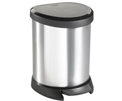 Curver Pedaalemmer Decobin 5 liter (zilver, zwart)